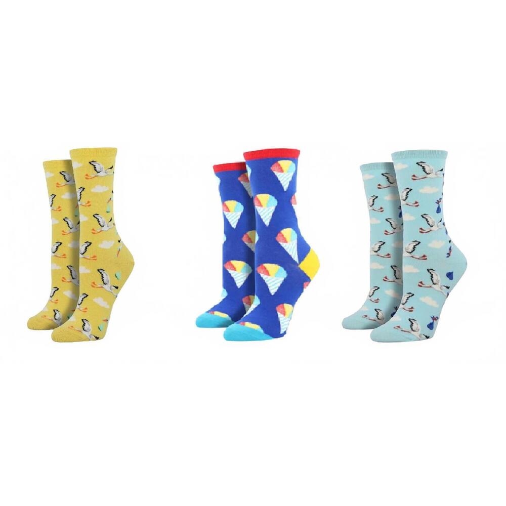 NEW SOCKSMITH women's have an ice day & special delivery & sunshine socks - set